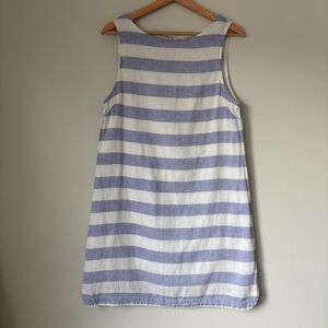 BeachLunchLounge Blue and White Striped Linen Dress
